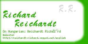 richard reichardt business card